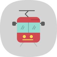 tram vlak kromme icoon ontwerp vector