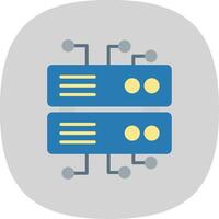 databank architectuur vlak kromme icoon ontwerp vector