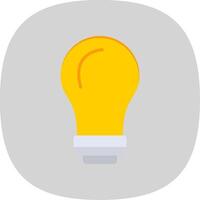 licht lamp vlak kromme icoon ontwerp vector