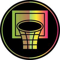 basketbal hoepel glyph ten gevolge kleur icoon ontwerp vector