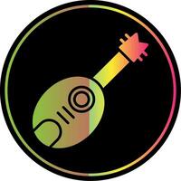 gitaar glyph ten gevolge kleur icoon ontwerp vector