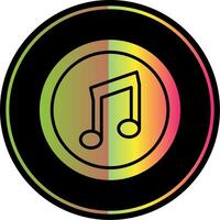 muziek- glyph ten gevolge kleur icoon ontwerp vector