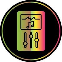 muziek- speler glyph ten gevolge kleur icoon ontwerp vector