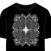 gemakkelijk zwart lijn kunst t-shirt ontwerp. vector