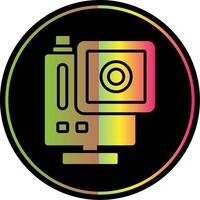 gopro glyph ten gevolge kleur icoon ontwerp vector