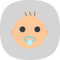 baby vlak kromme icoon ontwerp vector