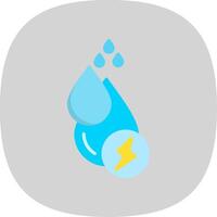 water energie vlak kromme icoon ontwerp vector