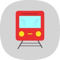 trein vlak kromme icoon ontwerp vector