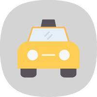taxi vlak kromme icoon ontwerp vector