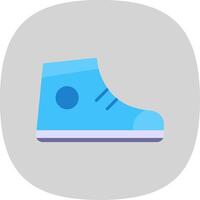 ondersteuning schoenen vlak kromme icoon ontwerp vector