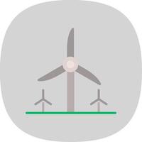 turbine energie vlak kromme icoon ontwerp vector