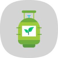 bio gas- vlak kromme icoon ontwerp vector