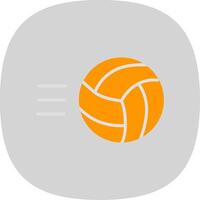 volley bal vlak kromme icoon ontwerp vector