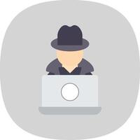 hacker vlak kromme icoon ontwerp vector