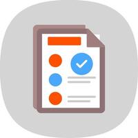 goederen verificatie vlak kromme icoon ontwerp vector