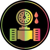 water meter glyph ten gevolge kleur icoon ontwerp vector