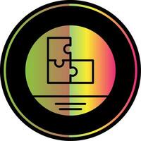 puzzel glyph ten gevolge kleur icoon ontwerp vector