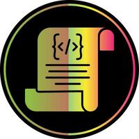 script glyph ten gevolge kleur icoon ontwerp vector