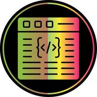 codering glyph ten gevolge kleur icoon ontwerp vector