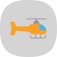 helikopter vlak kromme icoon ontwerp vector