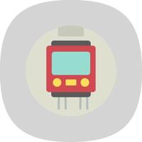 metro vlak kromme icoon ontwerp vector