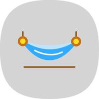 hangmat vlak kromme icoon ontwerp vector