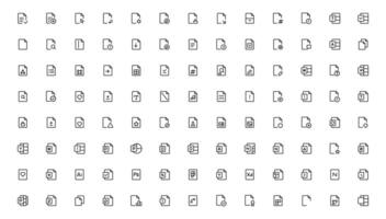 document lijn icoon set. documenten symbool verzameling. verschillend documenten pictogrammen. schets icoon . vector