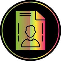 het dossier glyph ten gevolge kleur icoon ontwerp vector