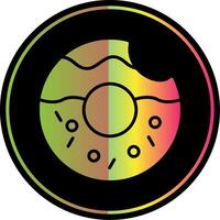 donut glyph ten gevolge kleur icoon ontwerp vector