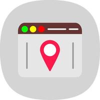website adres vlak kromme icoon ontwerp vector