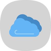 wolk vlak kromme icoon ontwerp vector