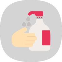 hand- wassen vlak kromme icoon ontwerp vector