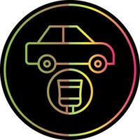 auto schilderij lijn helling ten gevolge kleur icoon ontwerp vector