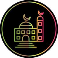 moskee lijn helling ten gevolge kleur icoon ontwerp vector