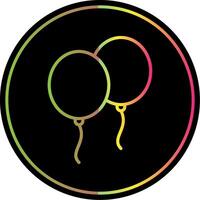 ballonnen lijn helling ten gevolge kleur icoon ontwerp vector