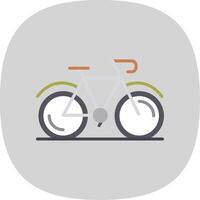 fiets vlak kromme icoon ontwerp vector