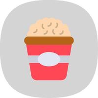 popcorn vlak kromme icoon ontwerp vector