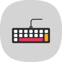 toetsenbord vlak kromme icoon ontwerp vector