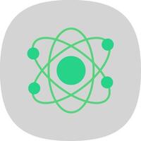 atomair vlak kromme icoon ontwerp vector