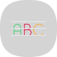 alfabet vlak kromme icoon ontwerp vector