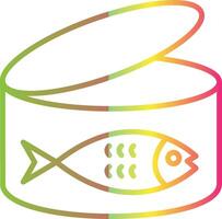 tonijn lijn helling ten gevolge kleur icoon ontwerp vector