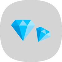 diamant vlak kromme icoon ontwerp vector