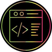 website codes lijn helling ten gevolge kleur icoon ontwerp vector