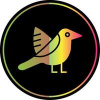 ornithologie glyph ten gevolge kleur icoon ontwerp vector