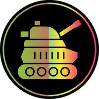 tank glyph ten gevolge kleur icoon ontwerp vector