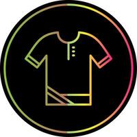 polo overhemd lijn helling ten gevolge kleur icoon ontwerp vector