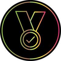 medaille lijn helling ten gevolge kleur icoon ontwerp vector