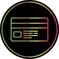 credit kaart lijn helling ten gevolge kleur icoon ontwerp vector