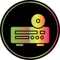 DVD speler glyph ten gevolge kleur icoon ontwerp vector