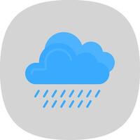 regen vlak kromme icoon ontwerp vector